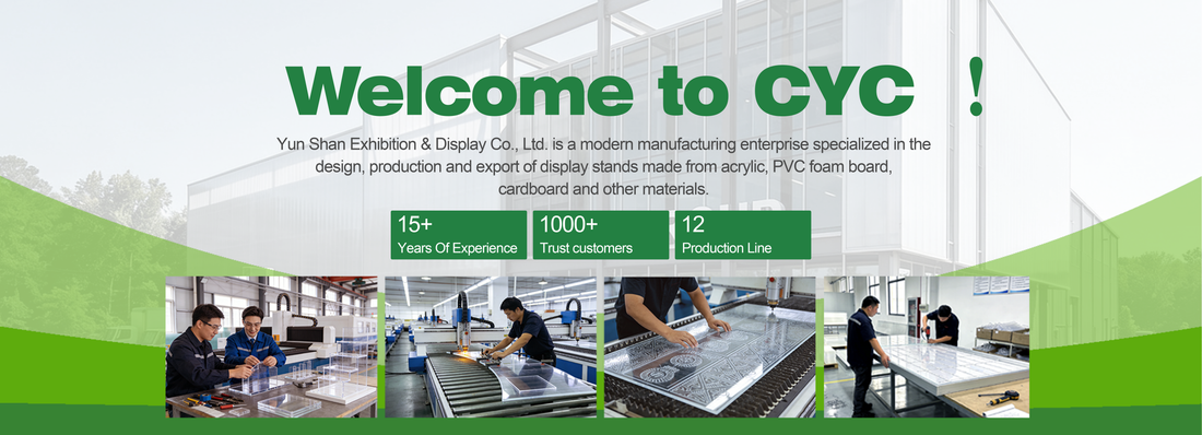 Custom acrylic display stands manufactured by CYC Group factory