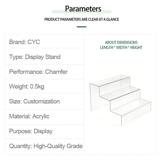 4-Tier Clear Acrylic Display Stand for Collectibles