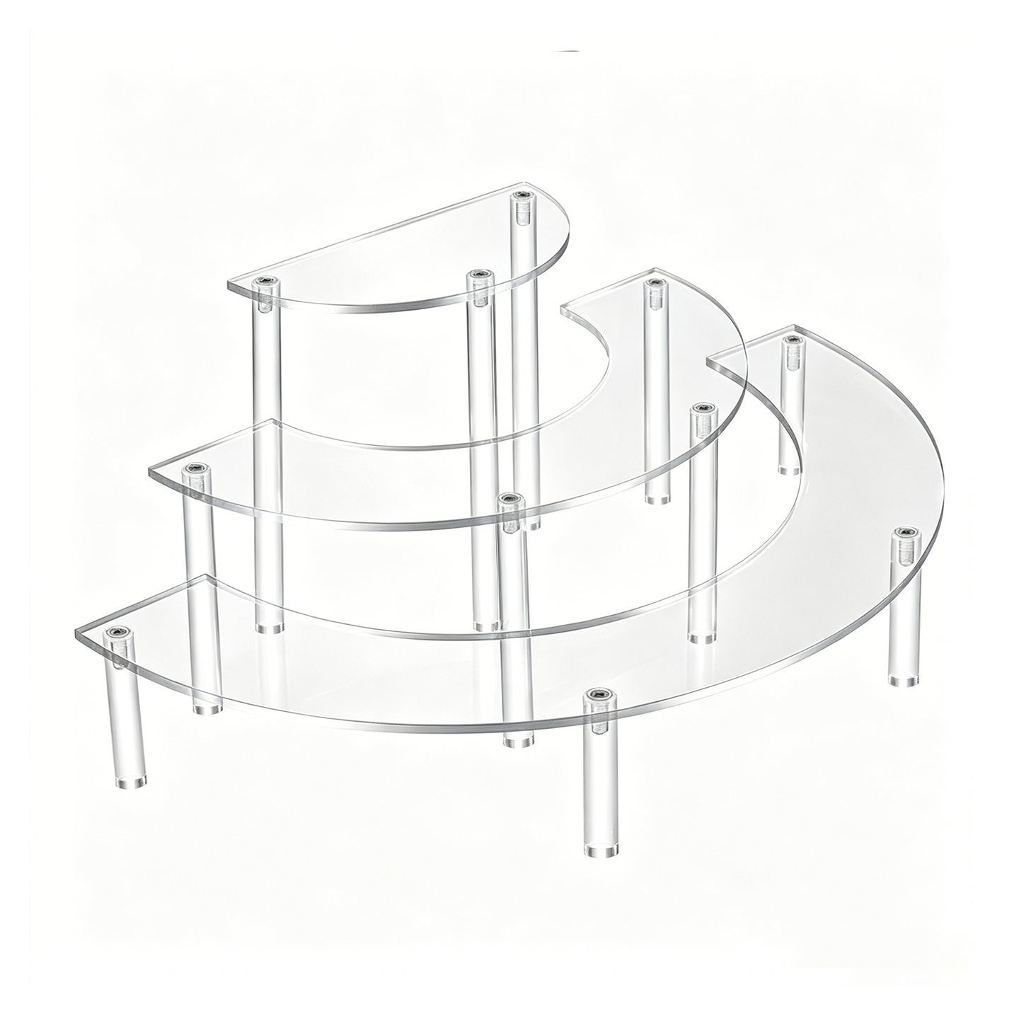 Custom Acrylic Multi-Layer 3-Tier Clear Display Risers