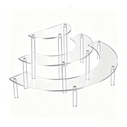 Custom Acrylic Multi-Layer 3-Tier Clear Display Risers