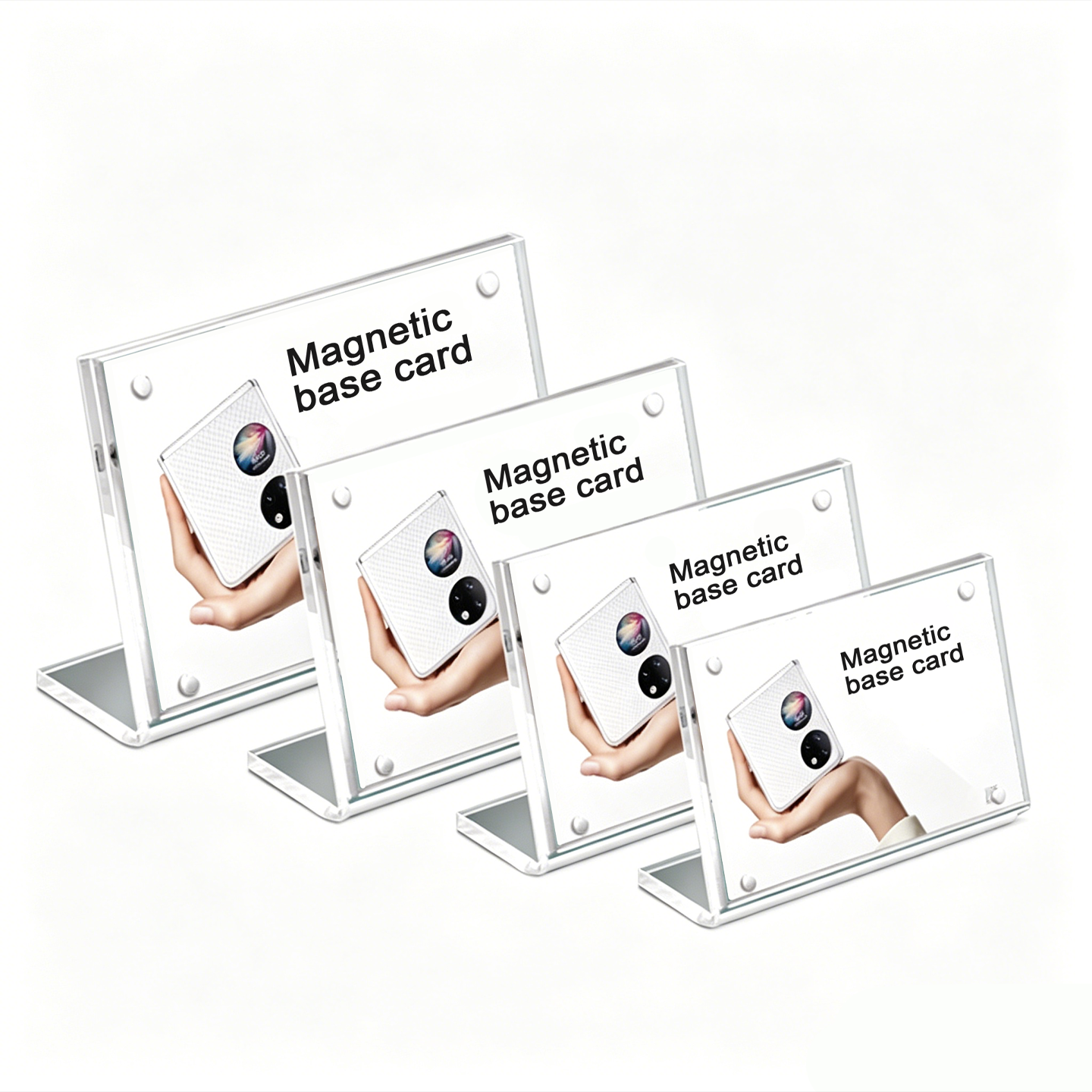 Magnetic L-Shape Acrylic Display Stand