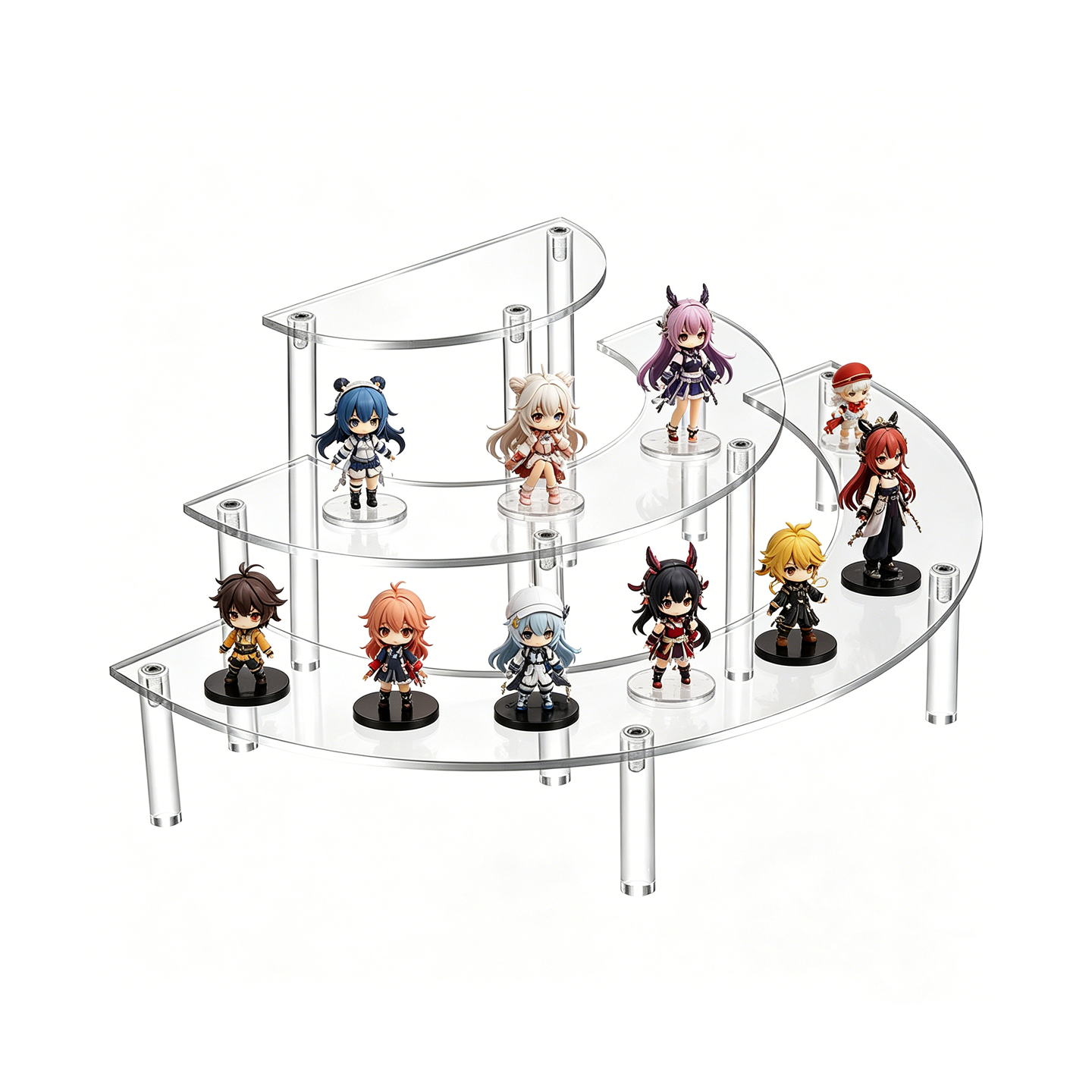 Custom Acrylic Multi-Layer 3-Tier Clear Display Risers